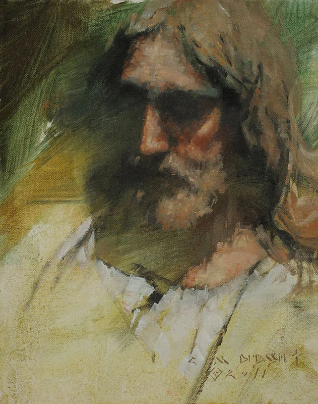"JESUS CHRIST STUDY #2" - oil on linen - 10"h x 8"w - SOLD 