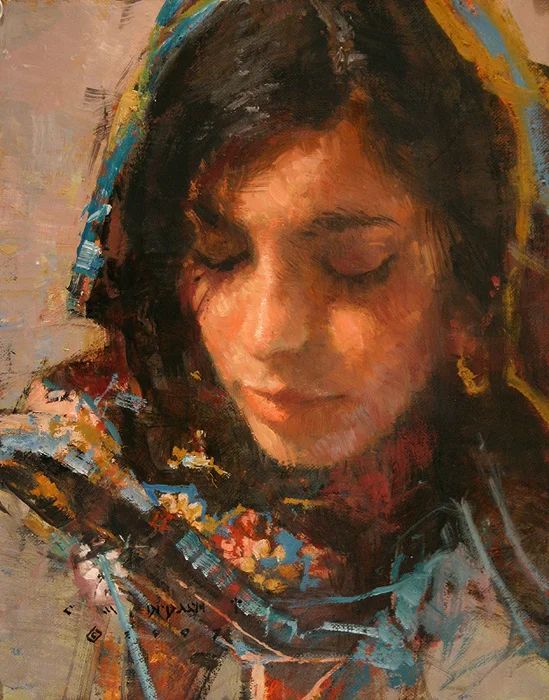 "Quiet Mood" - oil on linen - 10"h x 8"w - SOLD