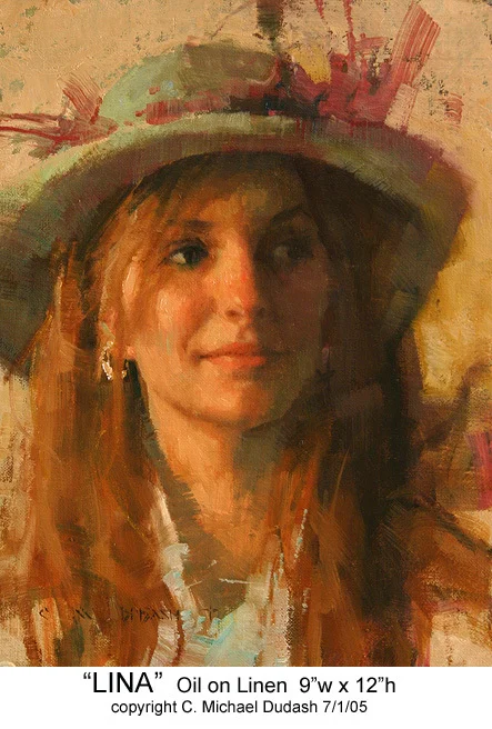 "Lina" - oil on linen - 12"h x 9"w - SOLD