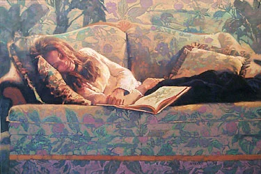 "The Siesta (Daydreaming)" - oil on linen - 32" x 48" - SOLD
