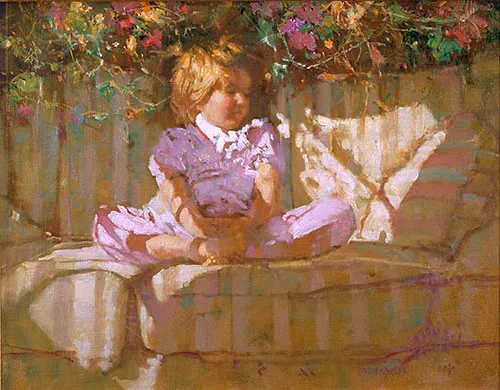 "Sun Lit Couch" - oil on linen - 14" x 18" - SOLD