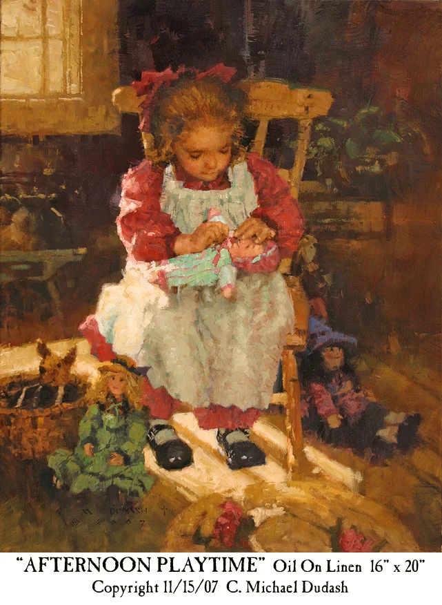 *****SOLD***** "Afternoon Play" - oil on linen - 20" x 16"