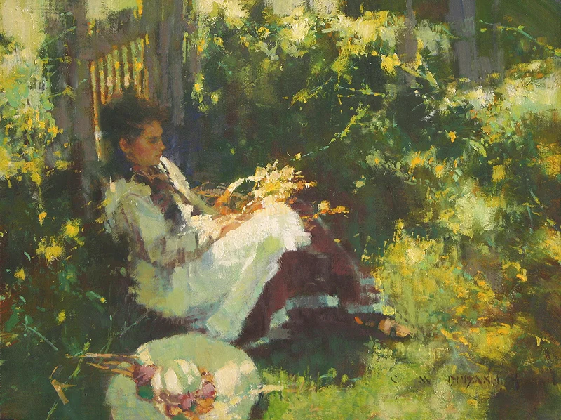*****SOLD***** "Reclining In Summer" - oil on linen - 9" x 12"