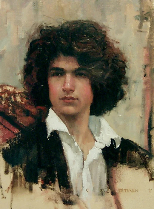 "LUDWIG - PORTRAIT STUDY" - oil on linen - 20"h x 16"w Painted as a portrait study with The Putney Painters May 2003 Contact C Michael Dudash/Mission House Artworks for pricing and availability