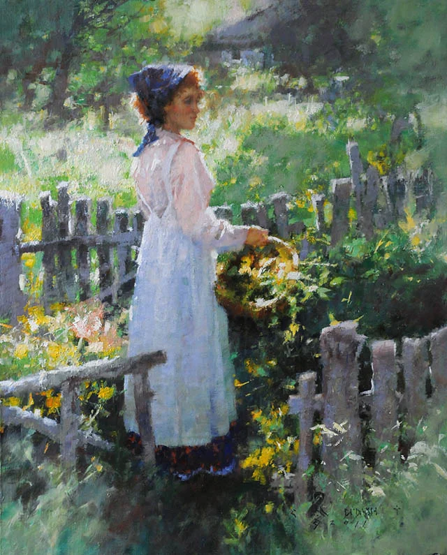 "LIGHT OF A NEW DAY" - oil on linen - 20"h x 16"w Contact C. Michael Dudash/Mission House Artworks for pricing and availability