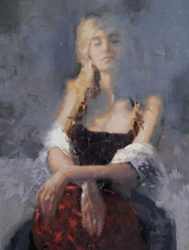 "DAYDREAM SERIES - SILENCE" - oil on linen - 24"h x 18"w Contact C M Dudash for pricing and availability