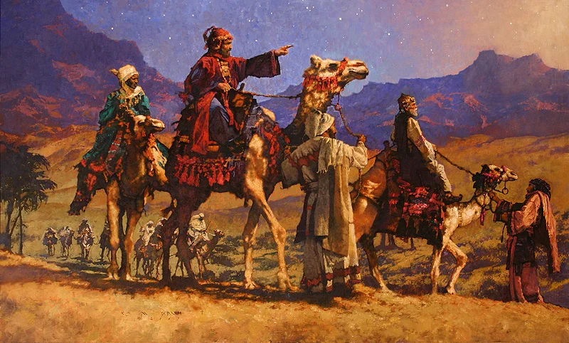   ****SOLD****  "Searching For The King"&nbsp;oil on linen&nbsp;- 24"h &nbsp;x&nbsp;&nbsp;40"w Also available as a Limited Edition Print from C M Dudash.&nbsp;    ORDER HERE    