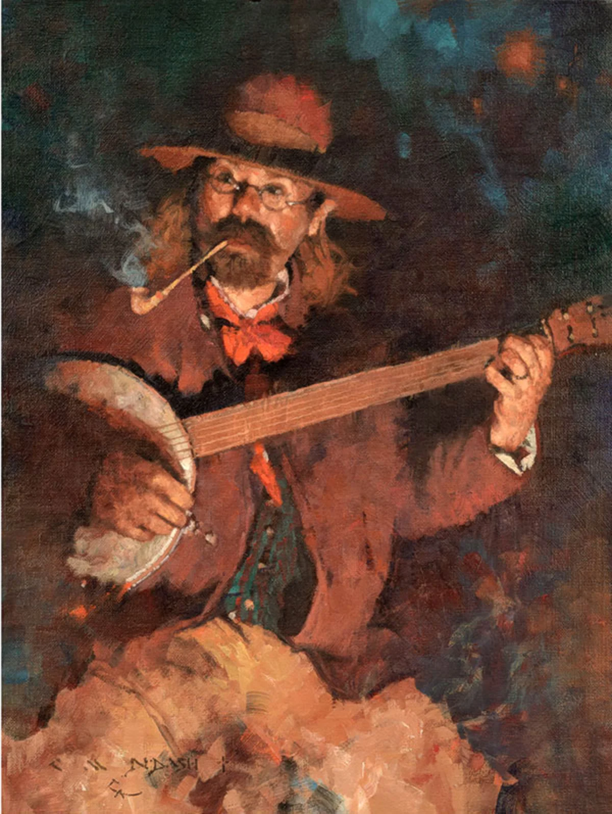 *****SOLD***** "SIX STRINGER" - oil on linen - 16" x 12"