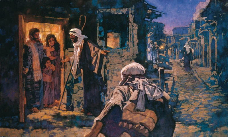 "Announcing The Good News" Luke 2:18 - oil on linen - 24" x 40" #10 in a series of 12 