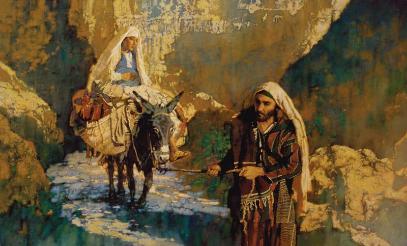 "On The Way To Bethlehem" - oil on linen - 24" x 40" #3 in a series of 12 