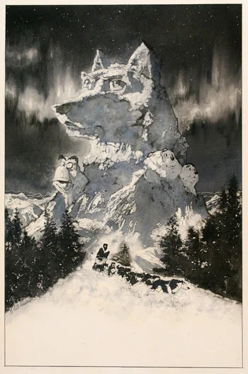 "Balto" B&W Sketch #1 - oil and charcoal on Illus. Bd. - 19.5"h x 12.75"w Universal Pictures - Unpublished Sketch - 11/22/94 AVAILABLE - Contact C M Dudash for pricing and more information