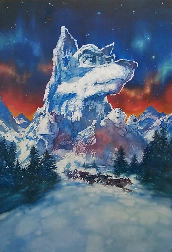 "Balto" - oil on linen - 42"h x 27"w Universal Pictures - Unpublished 4c Comp Art - 5/4/95 AVAILABLE - Contact C M Dudash for pricing and more information