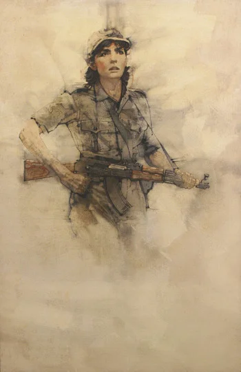 "The Little Drummer Girl" 4c Comp #3 - oil on masonite - 40"h x 26"w Warner Bros. Unpublished Comp - copyright C M Dudash 7/28/84 AVAILABLE - Contact C M Dudash for pricing and more information