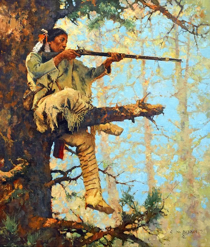  ****SOLD****  “Sentinel”  Oil on Linen  26” x 22” SOLD at  Cowboy Artists of America Annual Show &amp; Exhibition  SILVER MEDAL WINNER - OIL PAINTING  