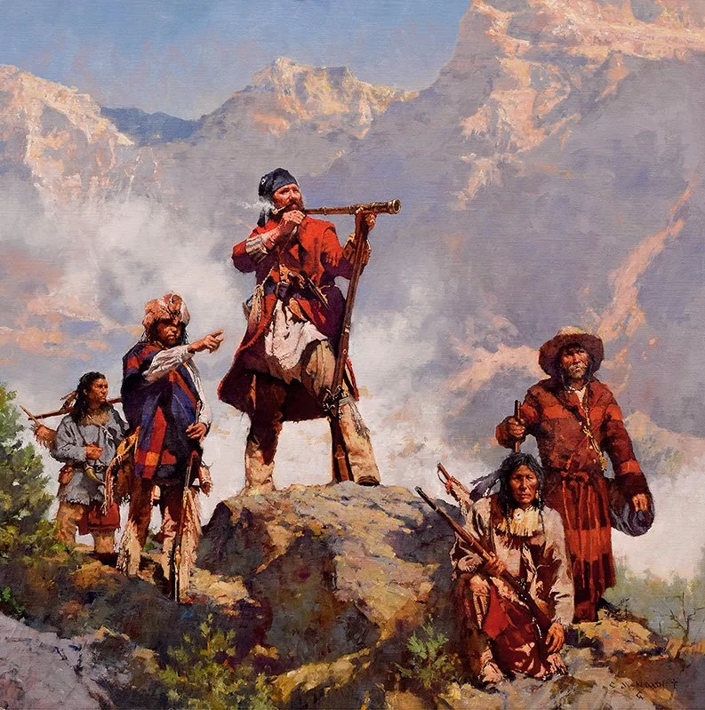  “Pathfinders”  Oil on Linen   38” x 38” Available at  Western Horizons Show, The legacy Gallery  Scottsdale, AZ   Feb 27-28, 2026 