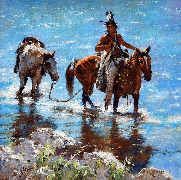  “A Pony Lost, A Pony Found”  Oil on Linen  22” x 22” Available the  Cowboy Artists of America Show Oct 2-3, 2026  The Legacy Building, Denver, CO 