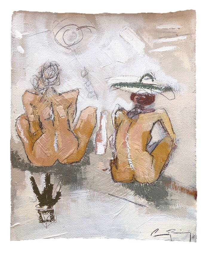 “Austin’s Fall” 10x12.5” Oil, oil stick, charcoal, and acrylic on paper $220.jpeg
