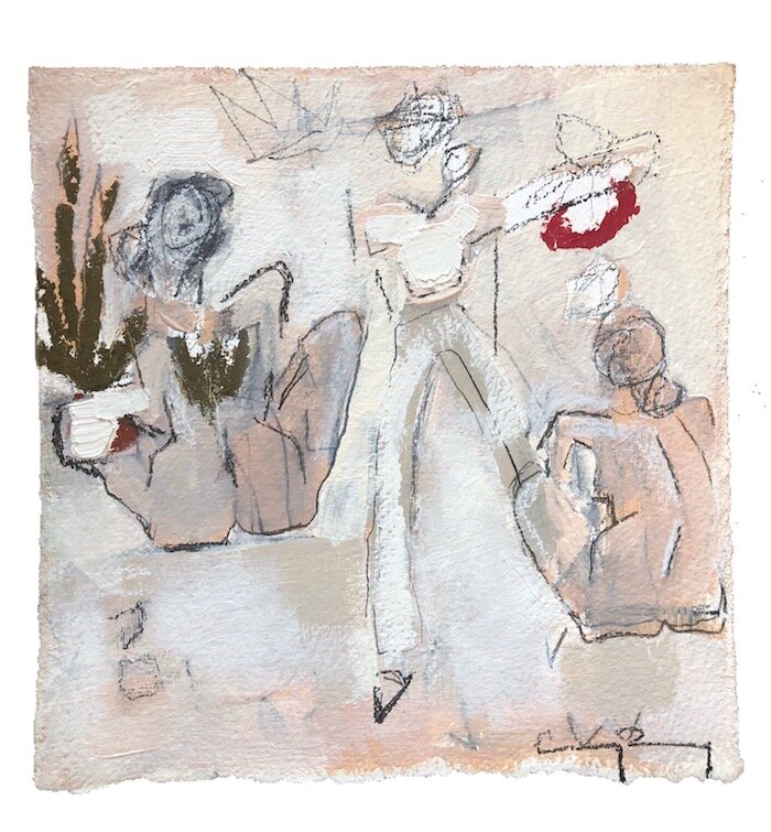 “Morning, Day, Evening” 10x10” Oil, oil stick, charcoal, and acrylic on paper $200.jpeg