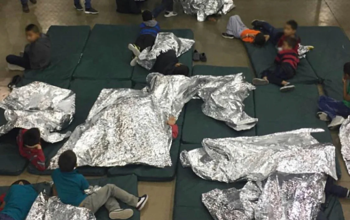 this is where children are asked to sleep at the U.S./Mexico border