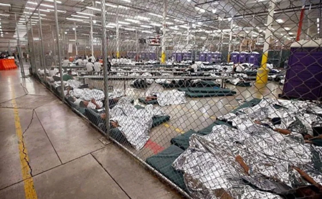 the area where children are held after being separated from their families at the border
