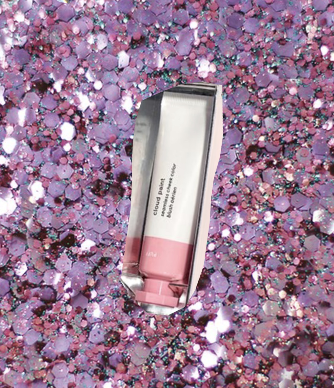 Glossier Cloud Paint liquid blush in "puff" This is a blush that does not dry your skin out, look cakey, or damage your skin. 