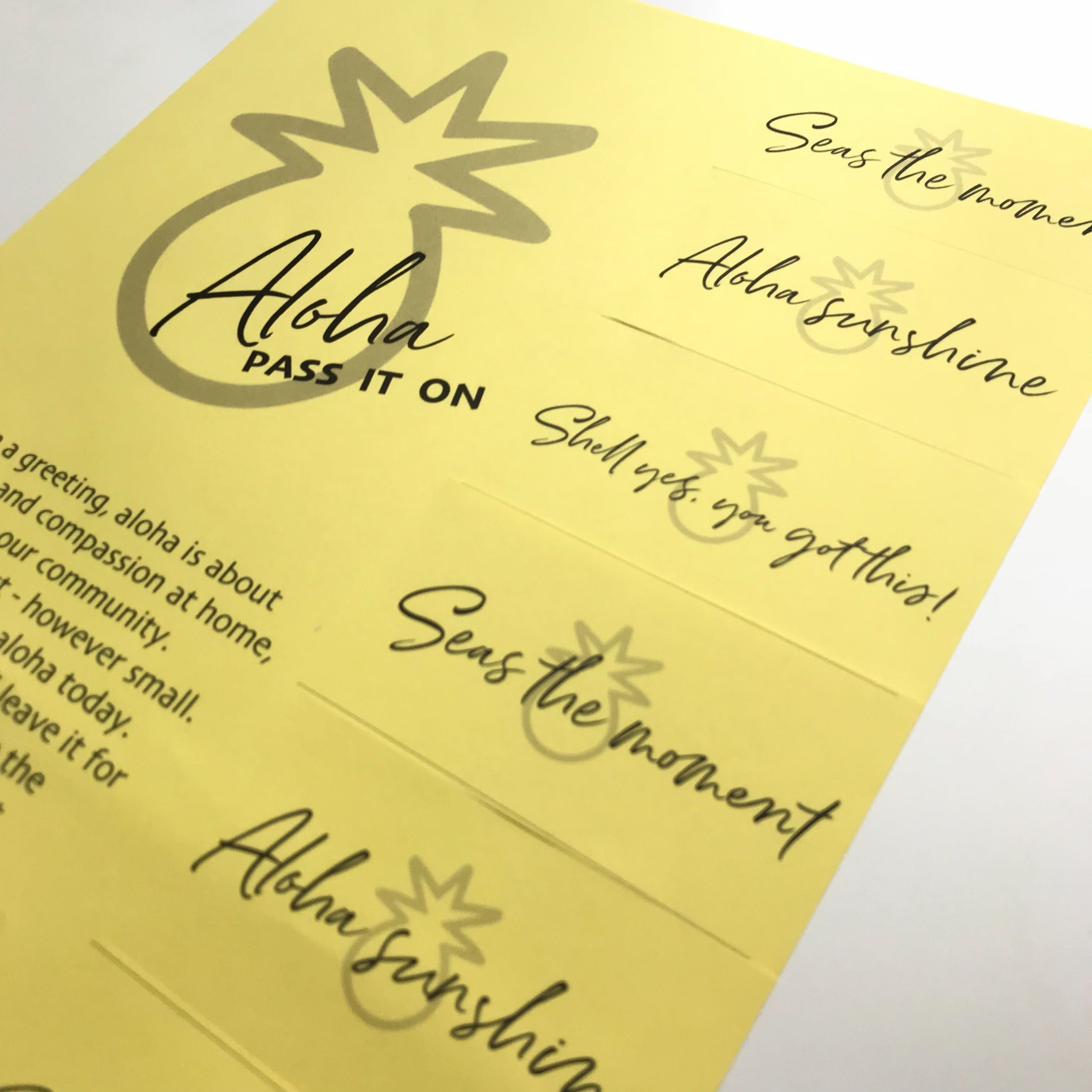 Print on colored paper to make it standout.