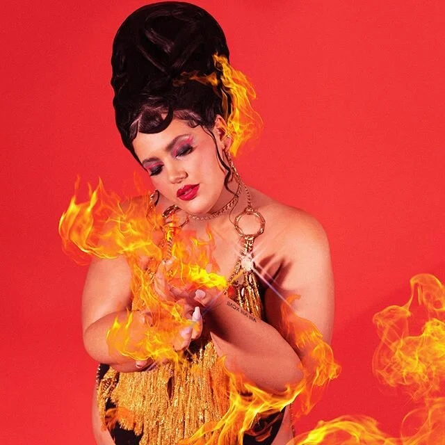 🔥FIRE🔥 &bull;🌎&bull;💨&bull;💦 #EDITORIAL for @ladygunn .com 
Hair + Art Direction @Stefaniannaliese #HAIRBYSTEFANIANNALIESE on the most beautiful 🔥🔥@carolinareyna_  #calledinthick 🔥🔥 wearing @kelsey.randall 🔥🔥
Graphic Artist: @3d.Gd
Photos 