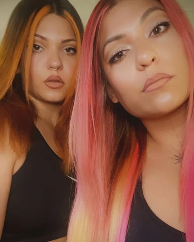 Just another day reminding each other how beautiful, smart and talented we are while we ate hot Cheetos and lined our lipzz... #sisterlove  happy Pride 🌈 from us to you. @house.talkz #blm #nopridewithoutliberation #weloveyou