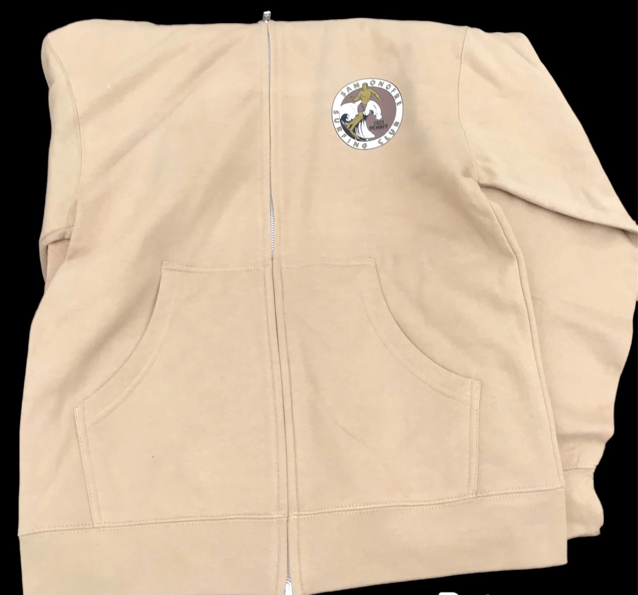 2023 MEMBERSHIP ZIPPERED HOODIE SAND COLOR SWEATSHIRT — San Onofre ...