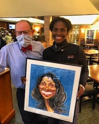 Tar Heel great Charlotte Smith social distancing with...Charlotte Smith! One of the greatest shots in UNC basketball history!