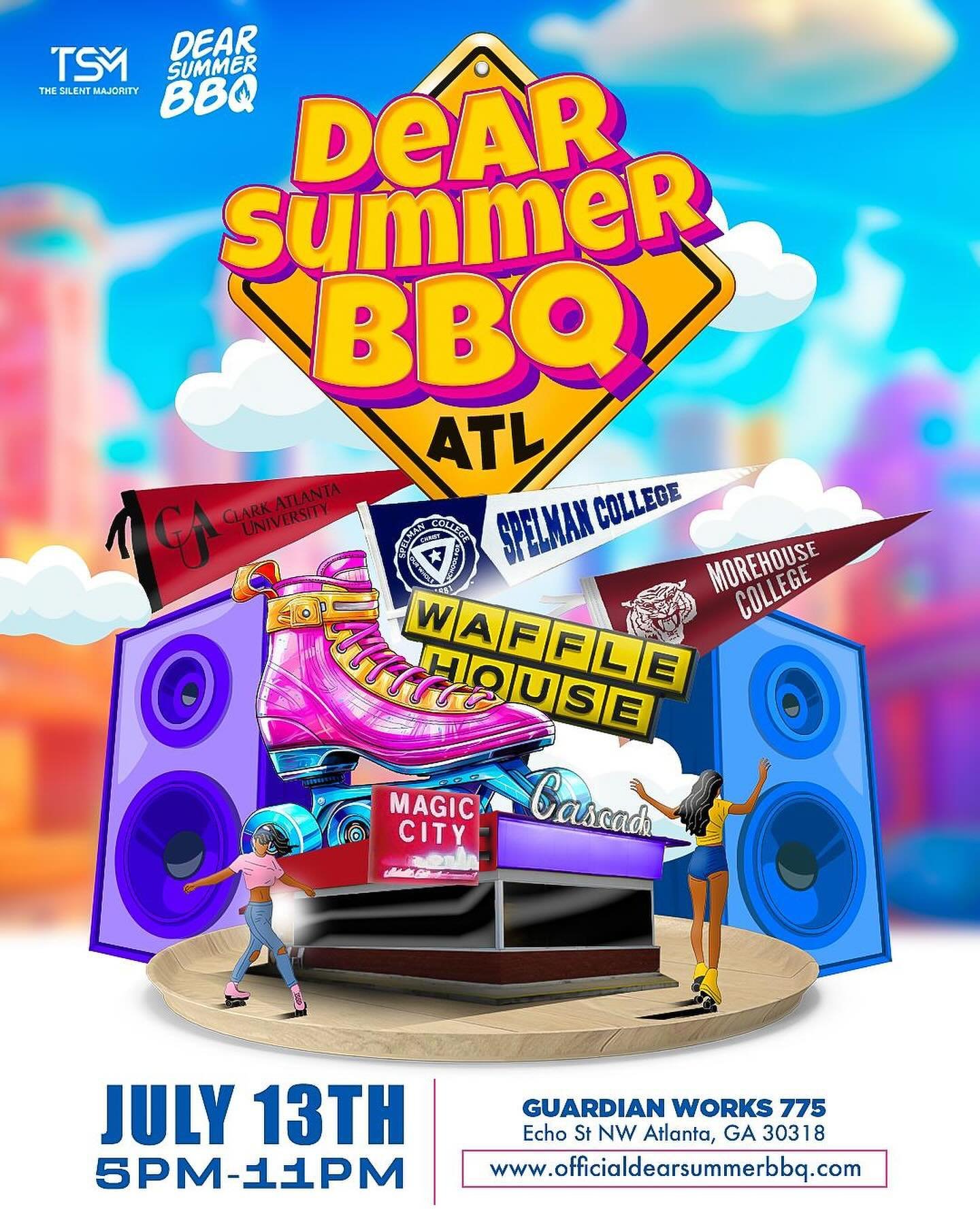 🚨🚨🚨

#DearSummerBBQ ATL Tickets Are Now Officially On Sale Now‼️

 🚨🚨🚨

That&rsquo;s Not It Tho . . .👀

The Following Day Sunday, July 14, 2024&nbsp;

We&rsquo;ve Added Added Our First Ever&nbsp;#DearSummerBBQ Pool Party:p

Dear Summer BBQ ATL