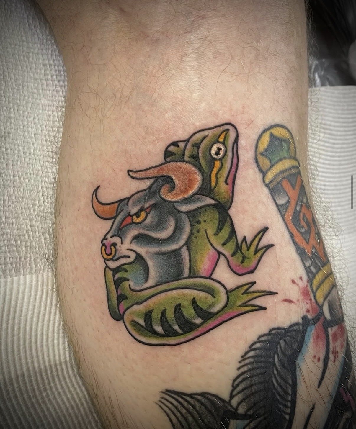 colour bull frog tattoo guest artist central coast tattoo studio