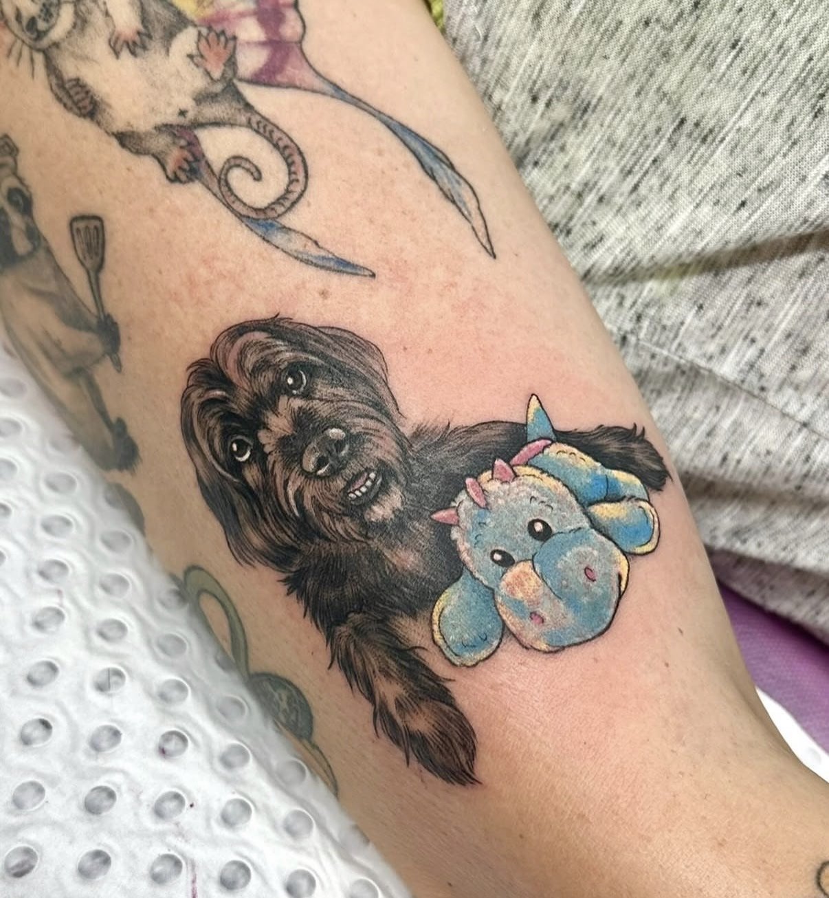 colour micro realism pet portrait guest artist central coast tattoo studio