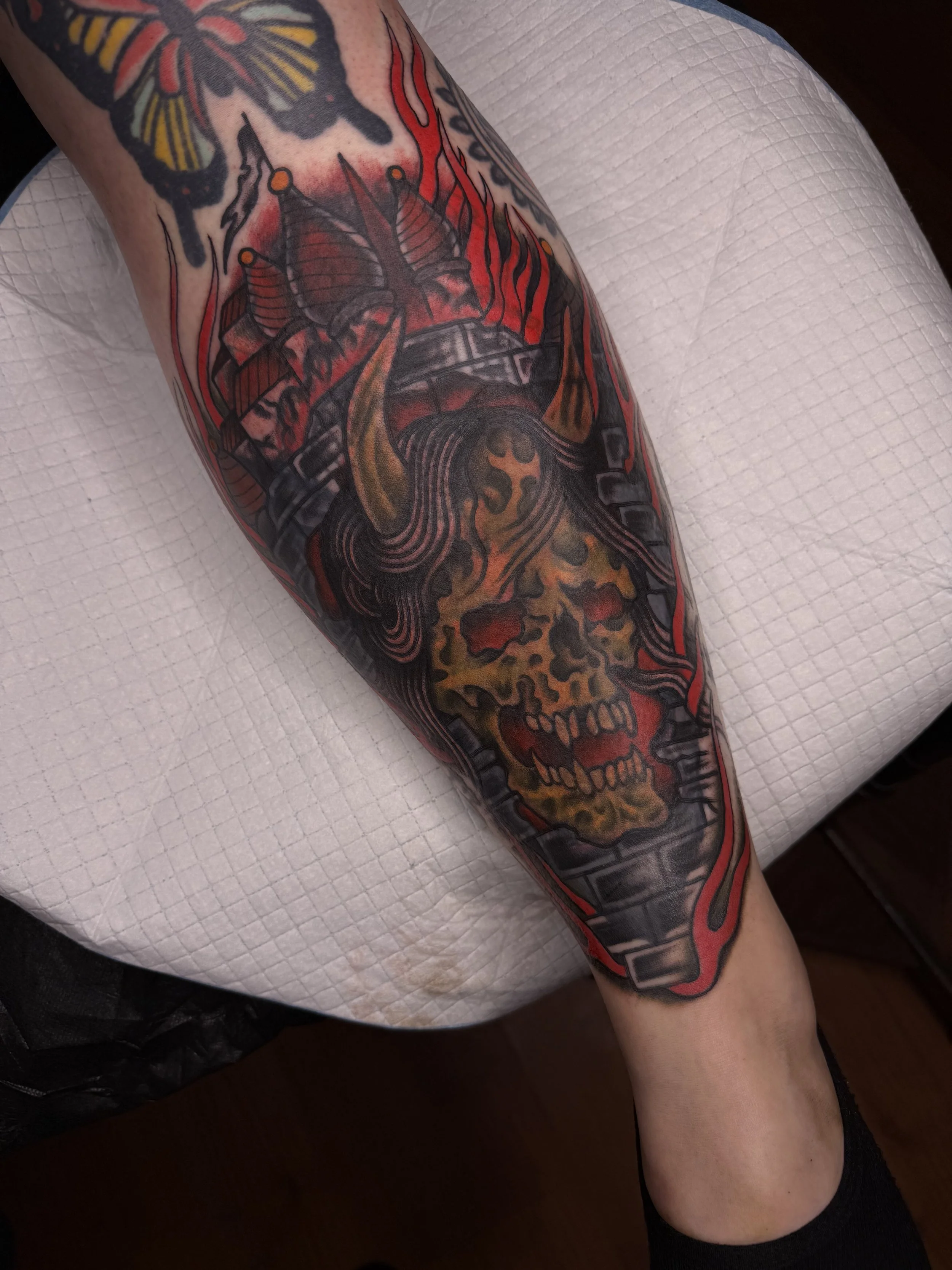 traditional colour coverup tattoo central coast
