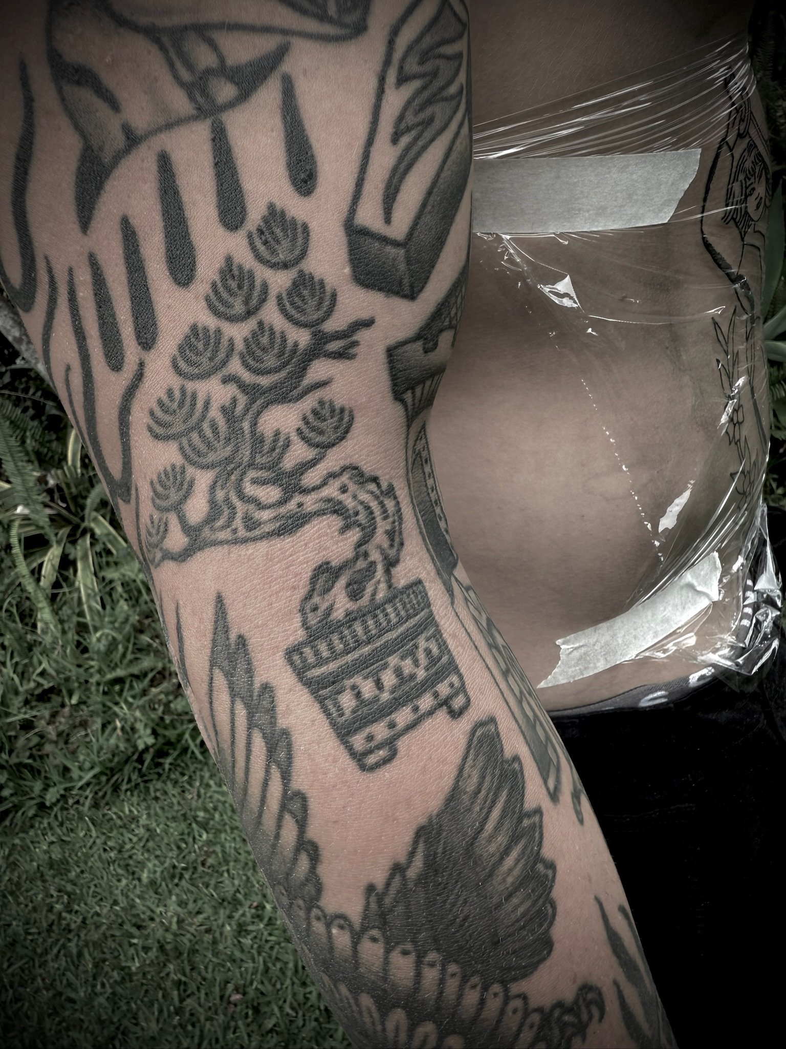 bonsai traditional arm tattoo