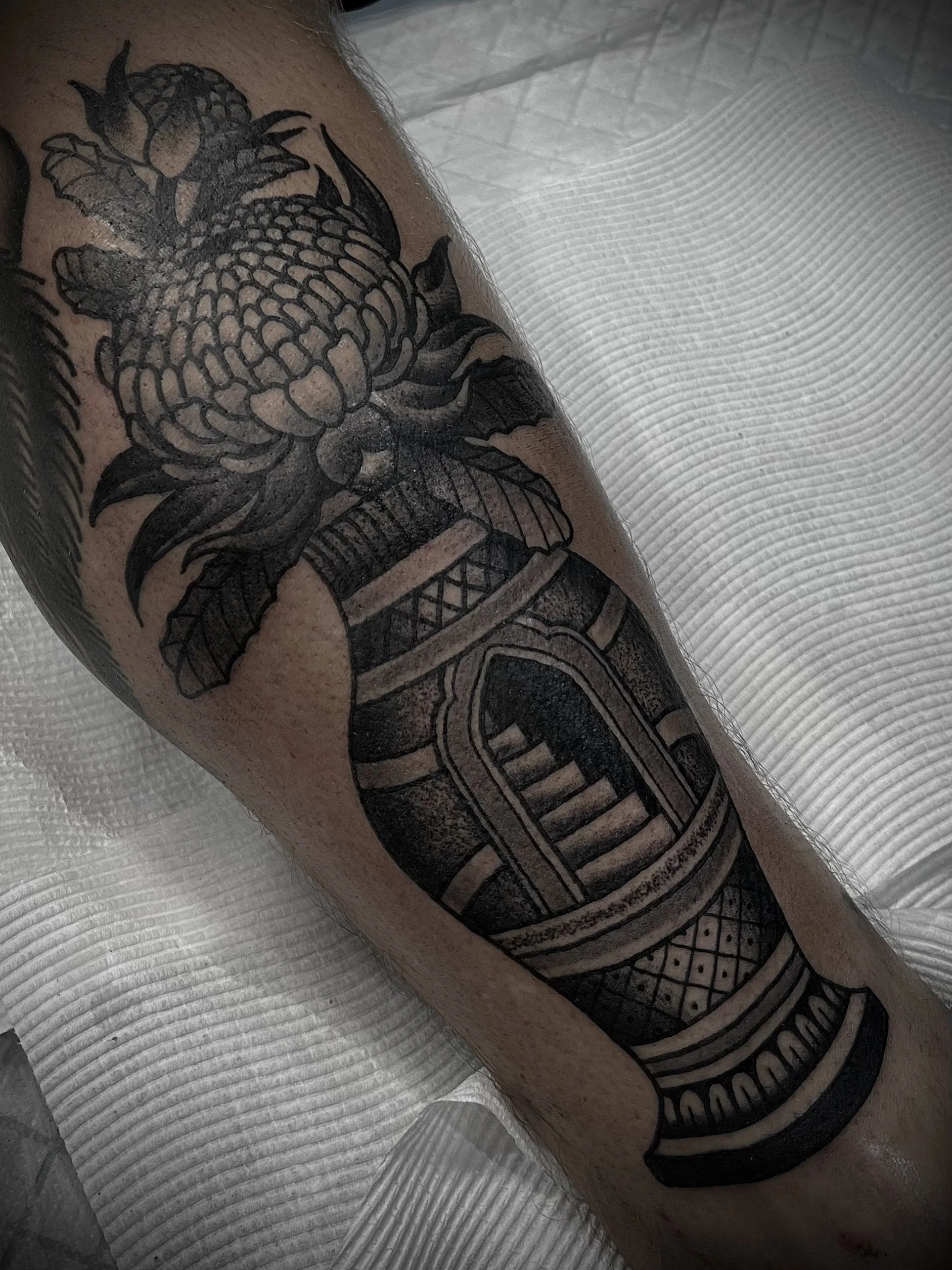 traditional vase tattoo