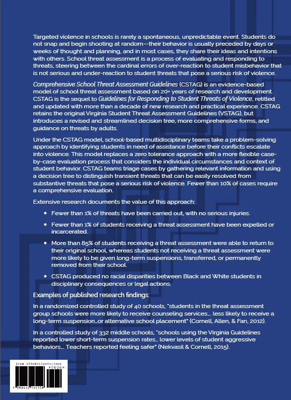 Back cover of new manual