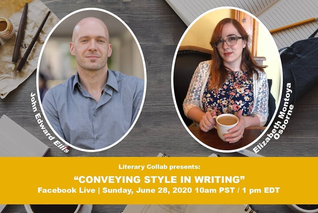 The Literary Collaborative is back this SUNDAY! 
Join us at 10 AM PDT / 1 PM EST, on FACEBOOK Live for a discussion on &quot;Conveying Style in Writing&quot;, with talented writer ​Elizabeth Montoya Osborne.

An incredible stylist, Elizabeth's fictio