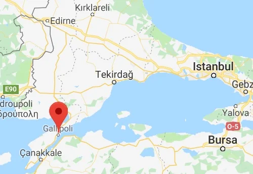 Location of Gallipoli