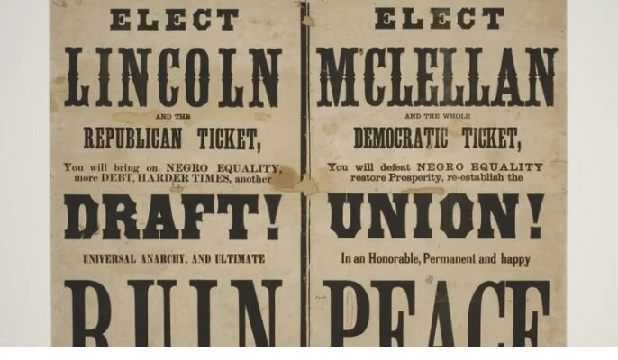 1864 Election Poster Supporting McLellan