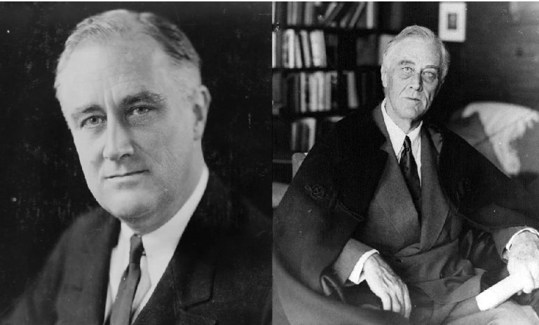 FDR 1933 (left); 1945 (right)