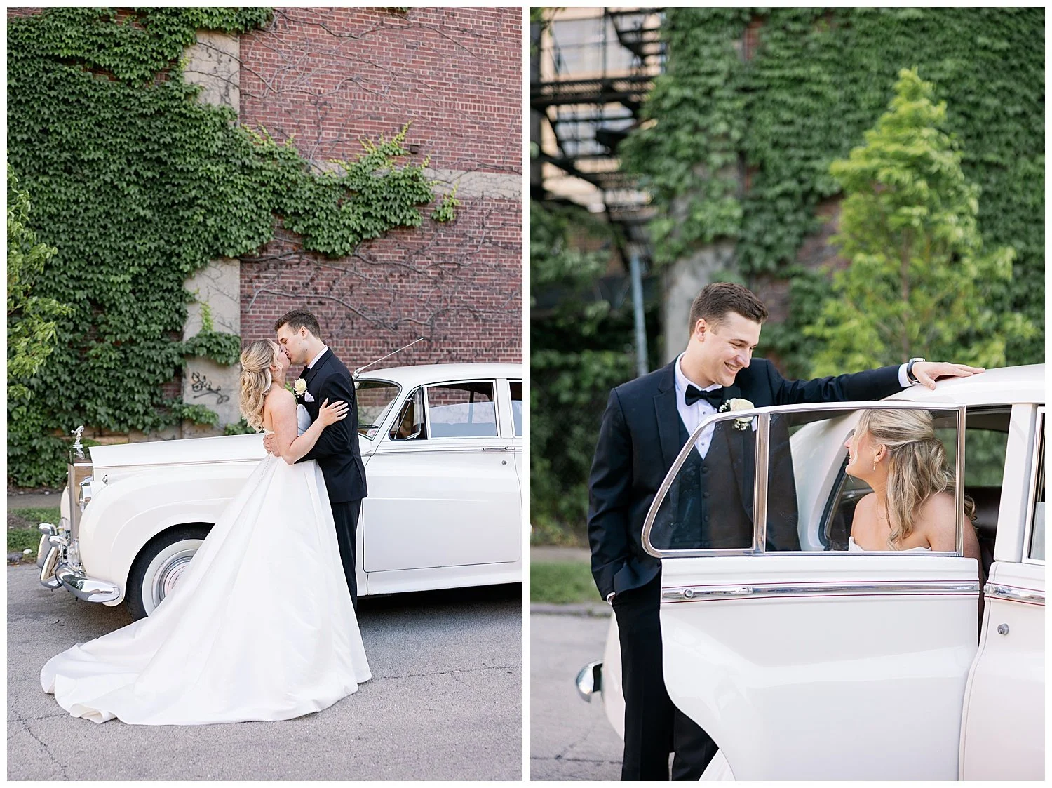 ovation chicago wedding vintage car photos