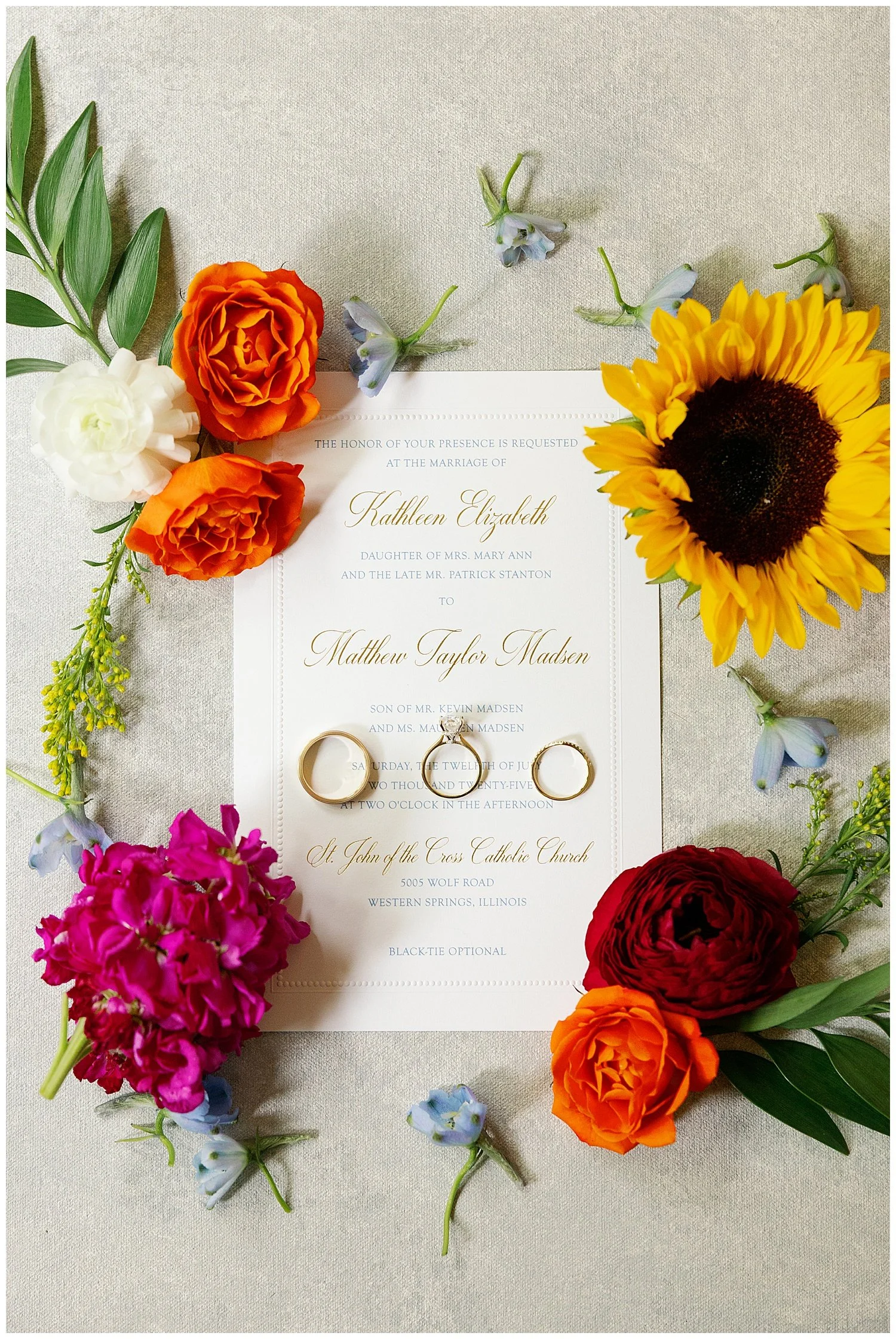 The Drake Oakbrook bride Wedding invitation