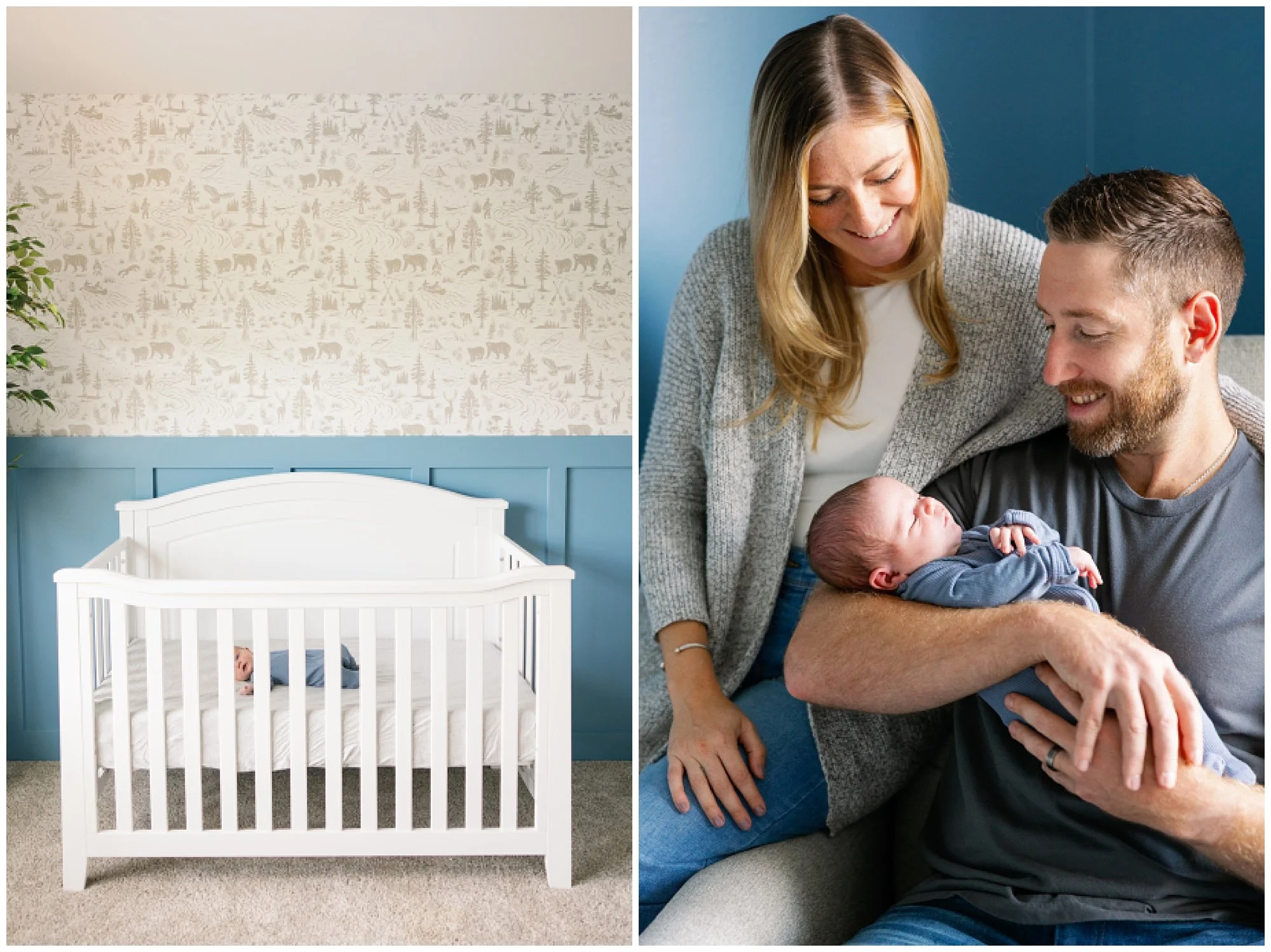 Chicago Newborn Photographer | Woodland-Inspired Baby Boy Session