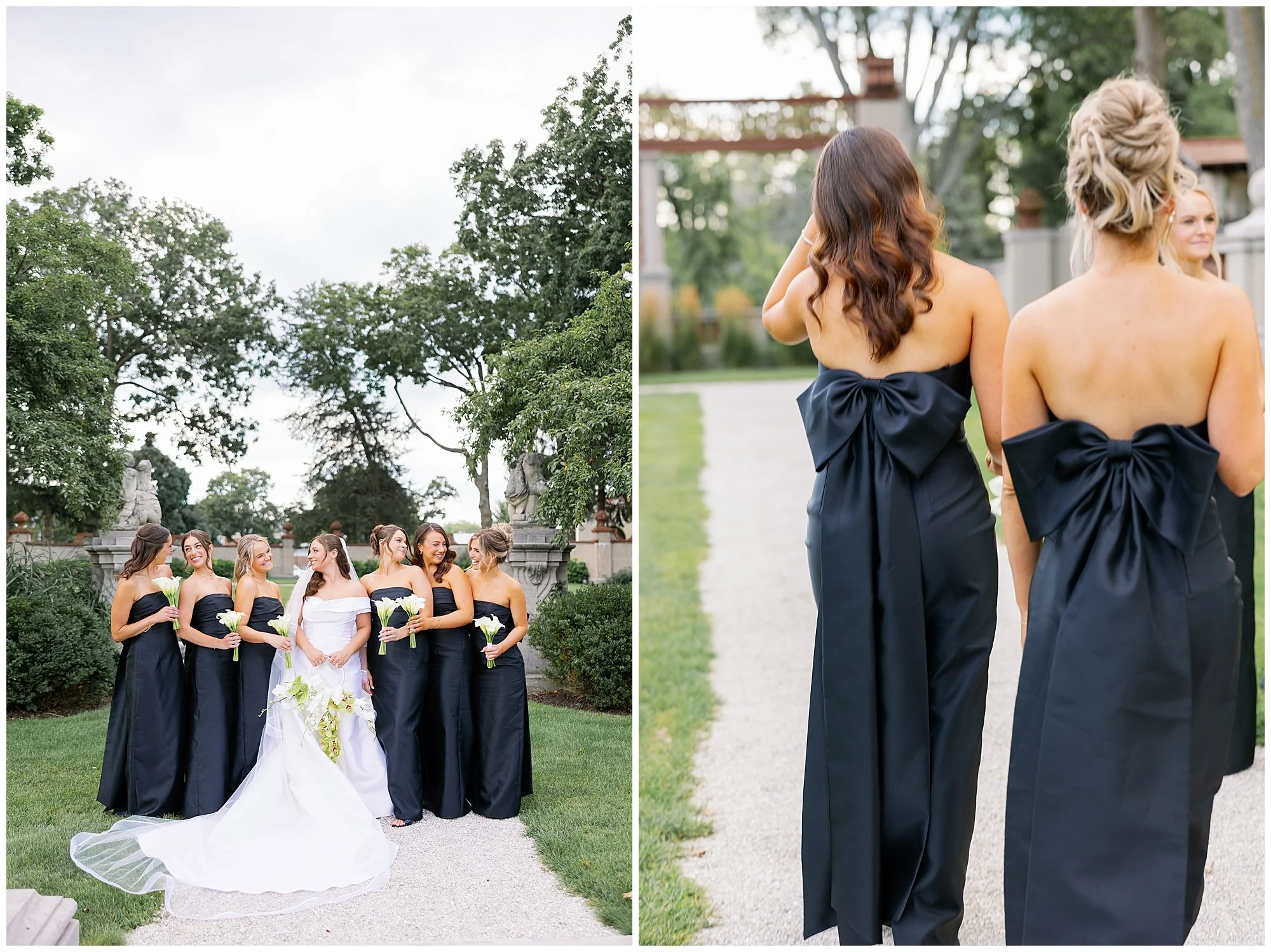 armour house lake forest bridal party photos