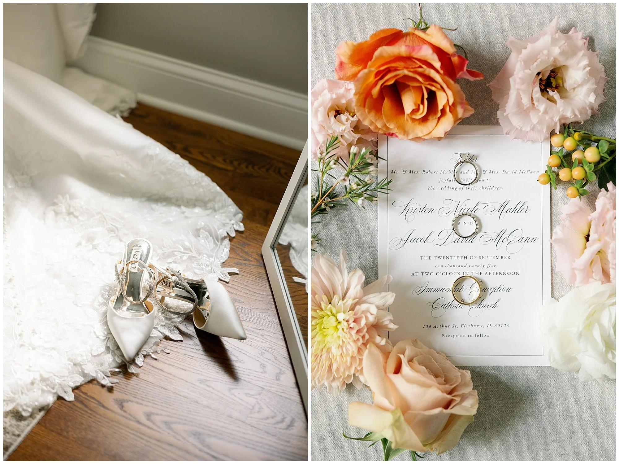  Flat lay wedding details from Hyatt Lodge ceremony 