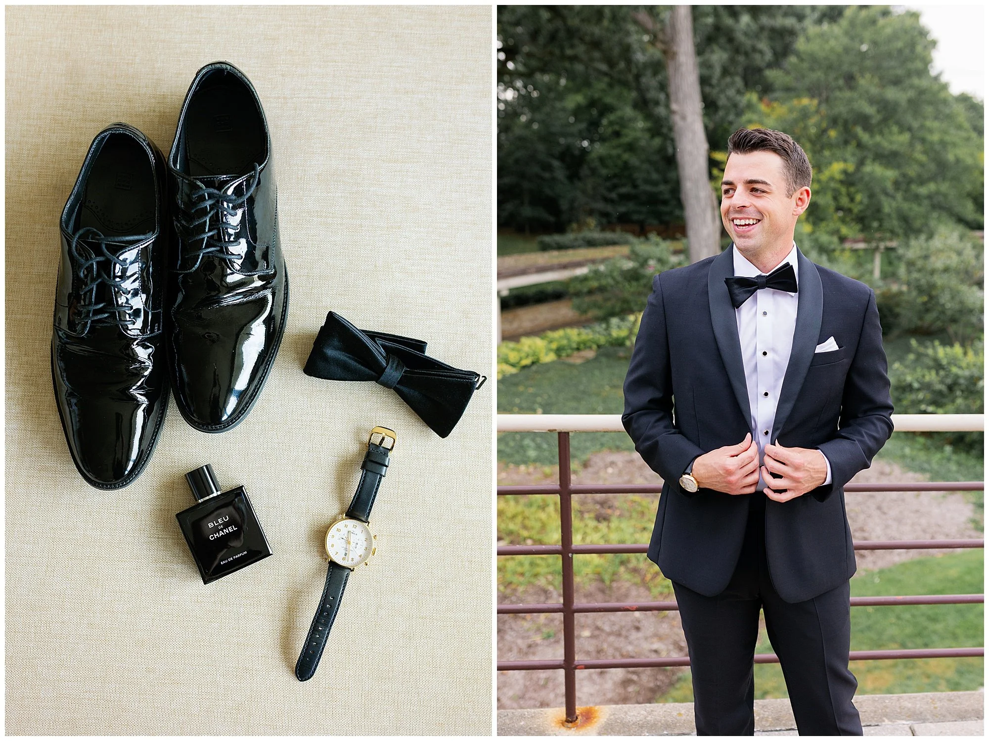  Groom details at Chicago suburbs wedding 