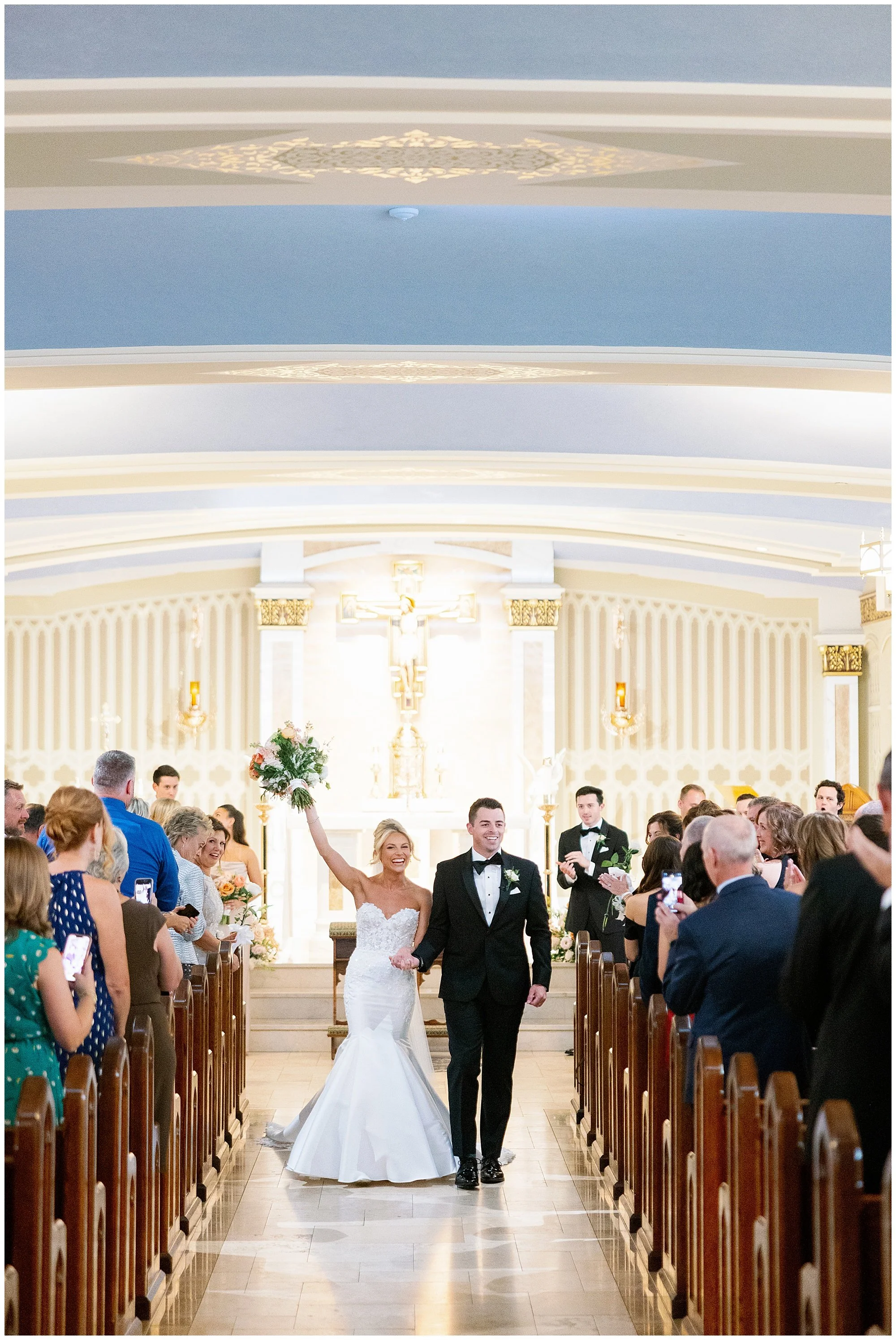  bride and groom at hyatt lodge wedding ceremony 