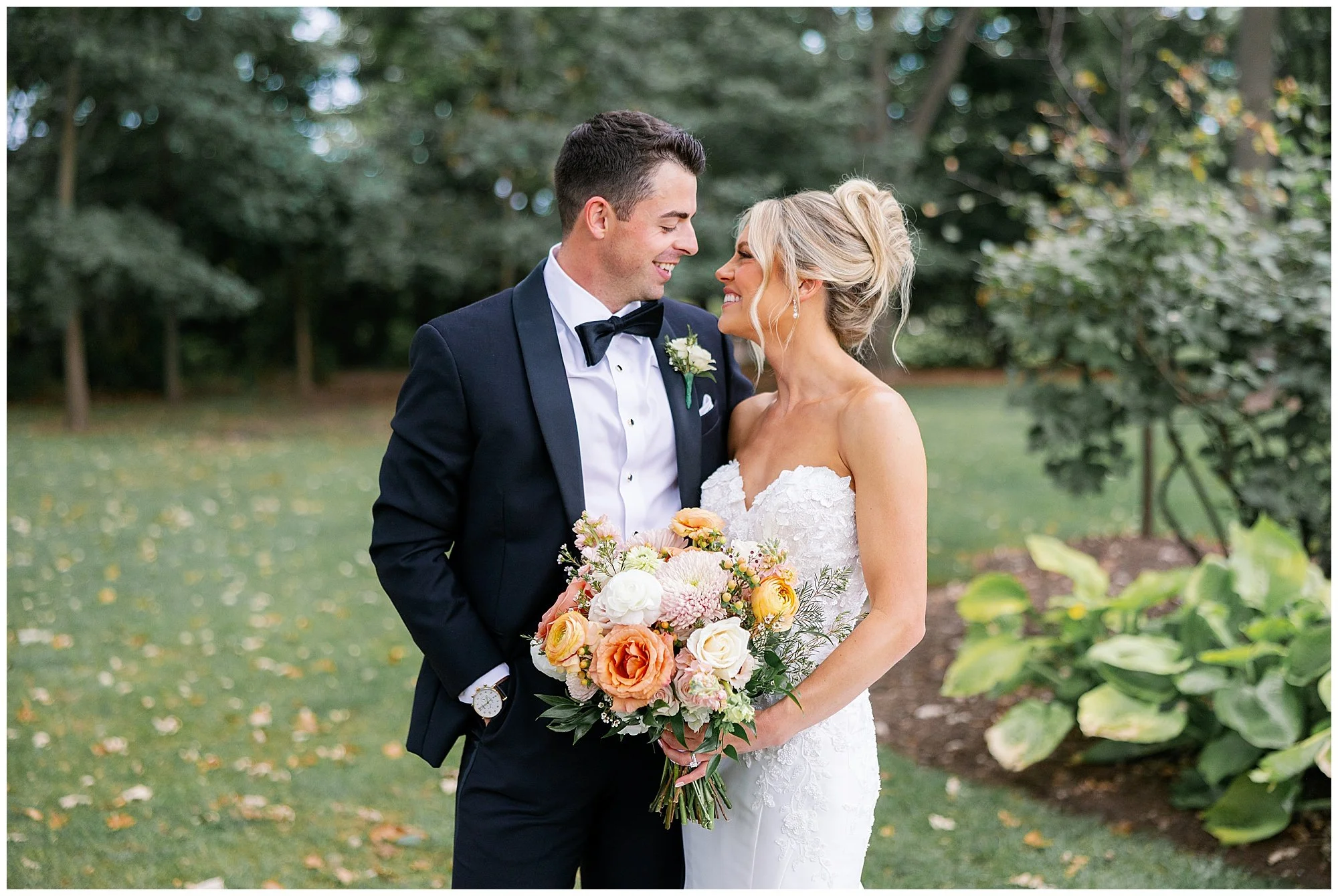  Wedding couple portraits at Hyatt Lodge in Oak Brook Illinois 