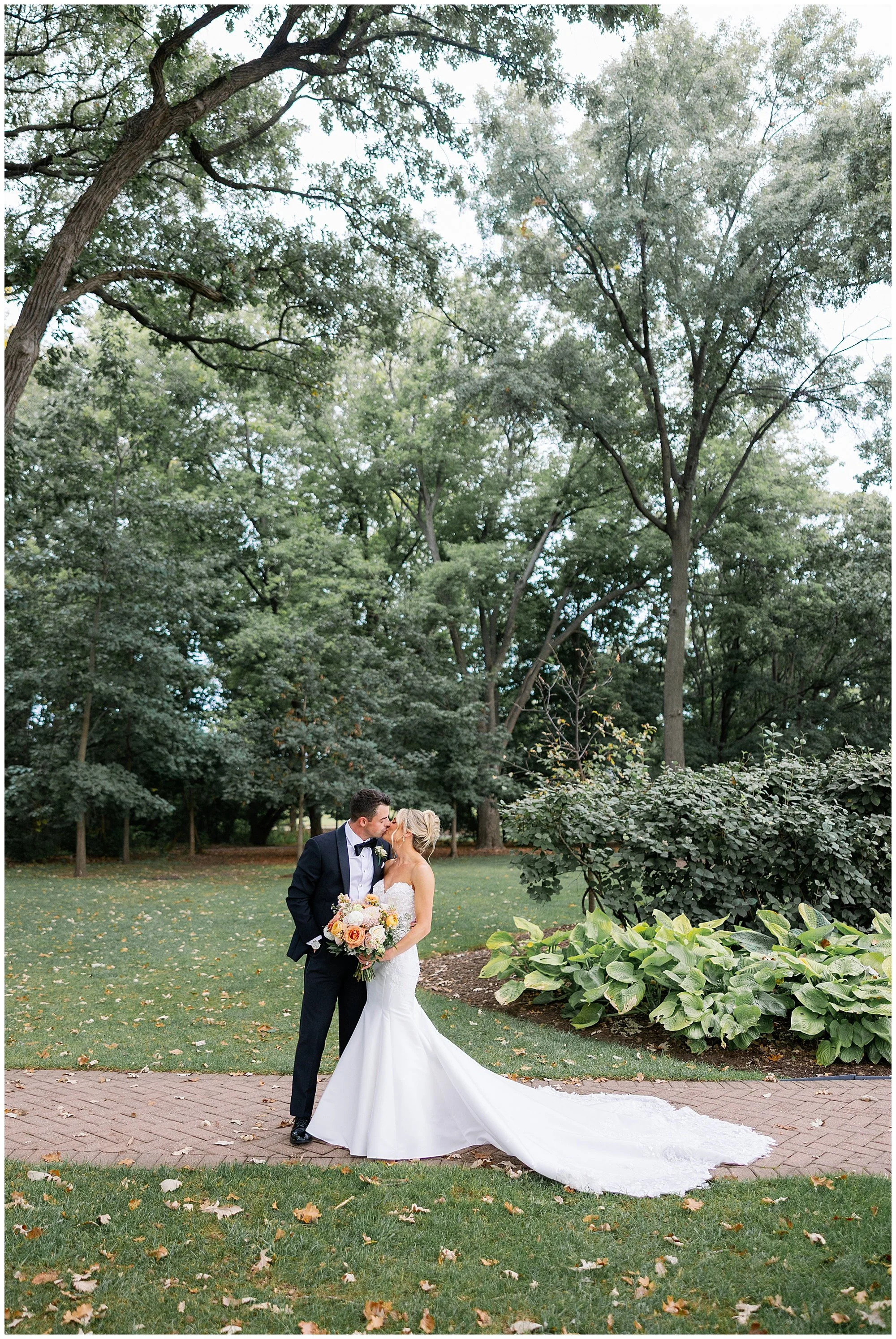  Wedding couple portraits at Hyatt Lodge in Oak Brook Illinois 